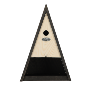 Triangle bird house with Birdfeeder black