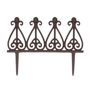 Decorative cast iron lawn fence