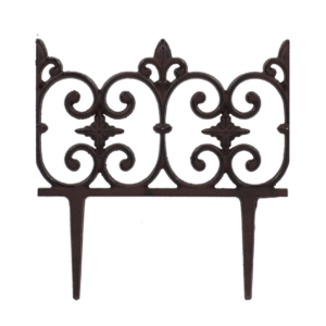 Fleur de lis cast iron lawn fence