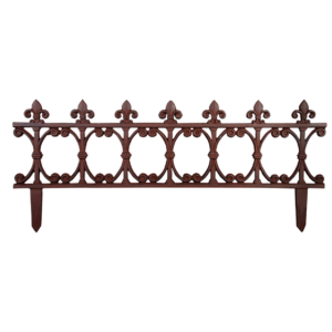 Large fleur de lis cast iron lawn fence