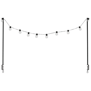 Table clamp black with solar lights