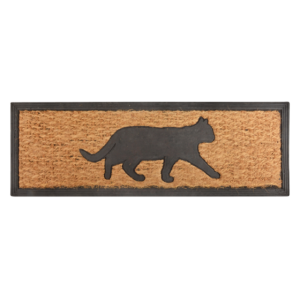 Rubber doormat/coir cat