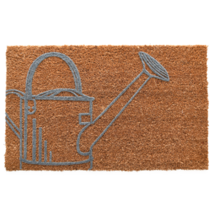 Coir doormat watering can