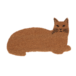 Doormat coir cat