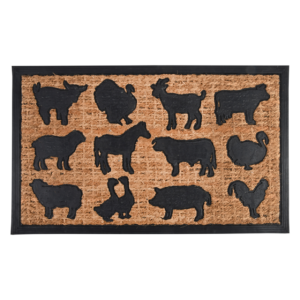 Doormat rubber/ coir farm animals