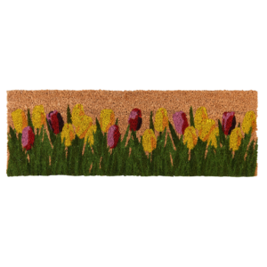 Doormat coir tulips