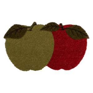 Coir doormat apples