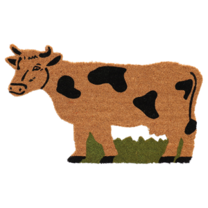 Doormat coir cow