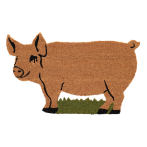 Doormat coir pig