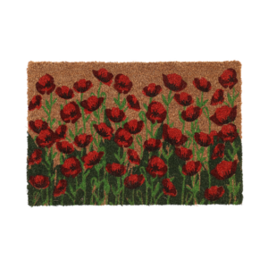 Coir poppies doormat