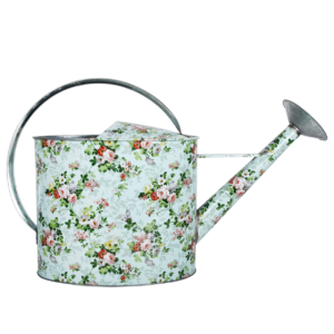 Rose print outdoor watering can