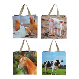 Shopping bag farm animals ass