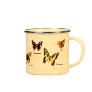 Enamel mug butterflies