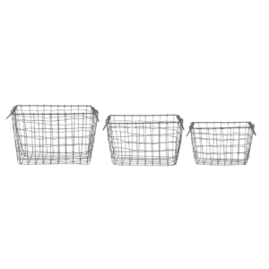 Wire basket rectangular set/3 L