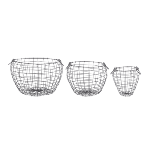 Wire basket pear shaped set/3 L