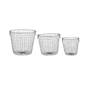 Wire basket round set/3 L