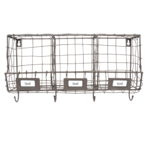 Wire wall organizer 3 compartments