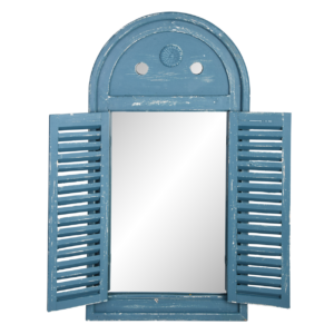 Mirror Louvre distressed blue