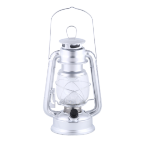 LED light lantern silver