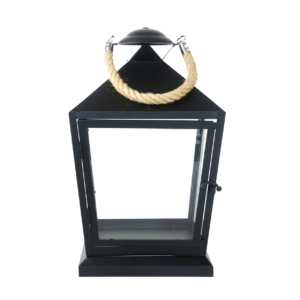 Lantern black with rope S